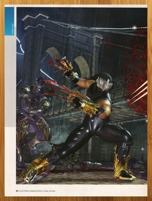 2008 Ninja Gaiden 2 Xbox 360 Vintage Print Ad/Poster Video Game Promo Wall Art