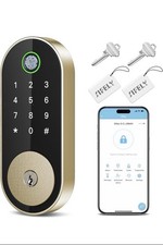 Fingerprint Smart Deadbolt with Keypad Keyless Entry Lock for Home, Apartment,
