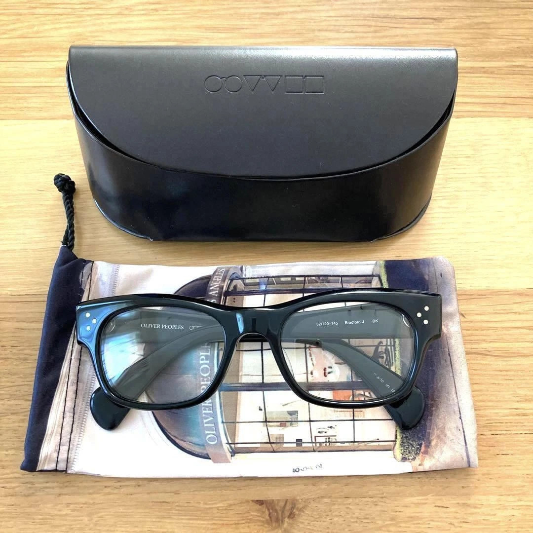OLIVER PEOPLES Bradford-J BK Eyeglasses 52□20-145 Made in Japan