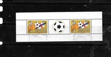 NETHERLANDS ANTILLES SC#B198 1982 POSTALLY USED SOCCER SOUVENIR SHEET STAMPS
