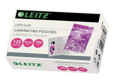 Leitz 33810 Laminating Pouches Made of 125 Micron Thick Material (Transparent, G