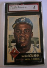 TOPPS 1953 - JACKIE ROBINSON #1 - KSA GRADED 2 - RARE