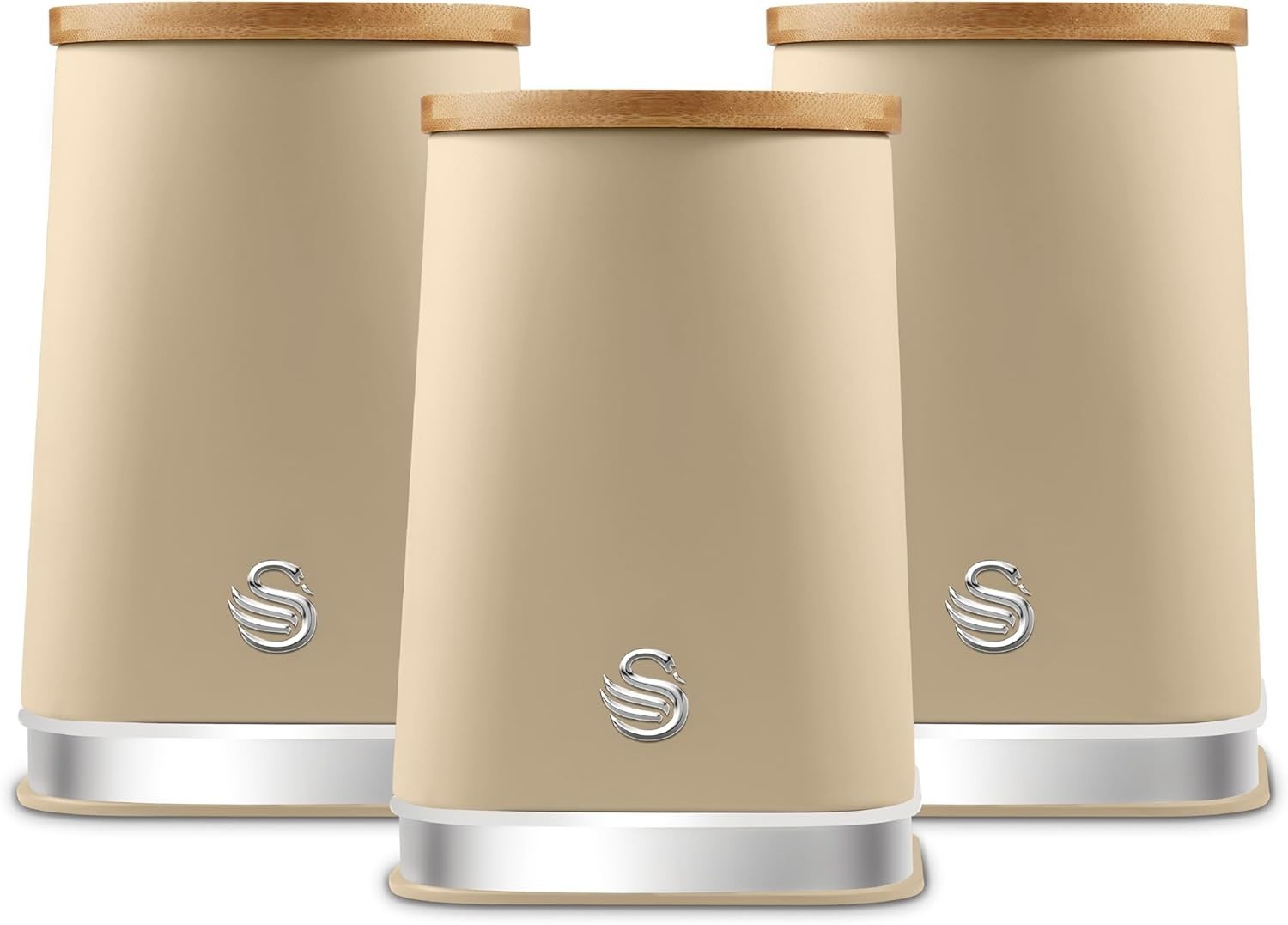 Swan Nordic Oatmeal Tea Coffee Sugar Canisters Kitchen Storage SWKA18524OAT