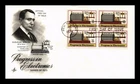 DR JIM STAMPS US COVER PROGRESS IN ELECTRONICS FDC BLOCK OF 4 ARTCRAFT