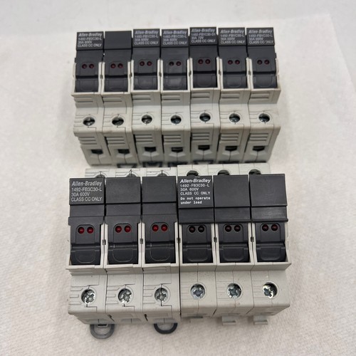 Lot Of Allen Bradley 1492-FB3C30-L Fuse Holders 600V 30A 1, 2, 3 pole