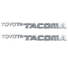 Toyota Tacoma Emblems Badge Logo Letter Front Door 2 Pieces - Premium Adhesive