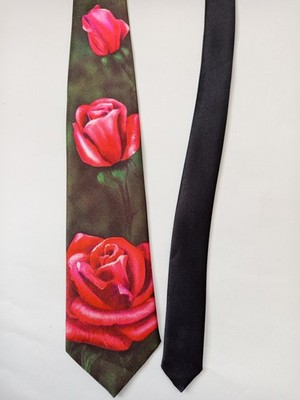 Vintage Krawatte Larry 1993 Rosen Designer Künstler Rar