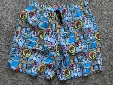 Buc-ee's Swimming Trunks Mens Small Lined Swim Shorts 6.5" Tropical Print