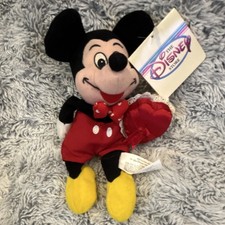 Disney Mickey Mouse Beanbag Plush Valentine 8" Ages 3 3-4 8-11 Years