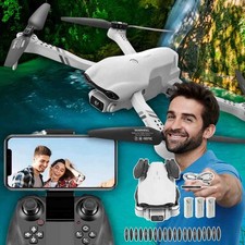 Faltbar WiFi Drohne 4K Kamera 6 Achsen Quadcopter Brushless Flugzeit Drone 3Akku