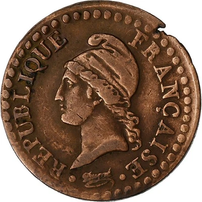 France, 1 Centime, Dupré, AN 6, Paris, Cuivre, TTB, Gadoury:76 - Photo 1/2