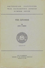 The Japanese by John F. Embree The Smithsonian Institution 1943 War Background