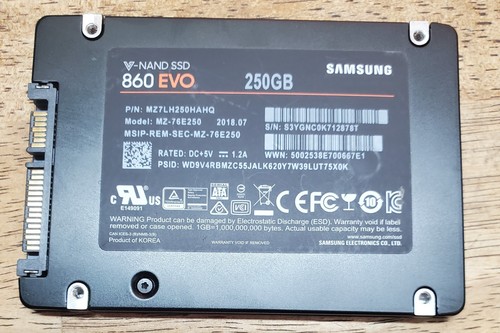 Samsung 860 EVO 250gb SATA III V-NAND SSD MZ-76E250