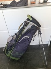 CALLAWAY X SERIES CARRY STAND GOLF BAG, SHOULDER STRAP & RAINHOOD, BLACK & LIME