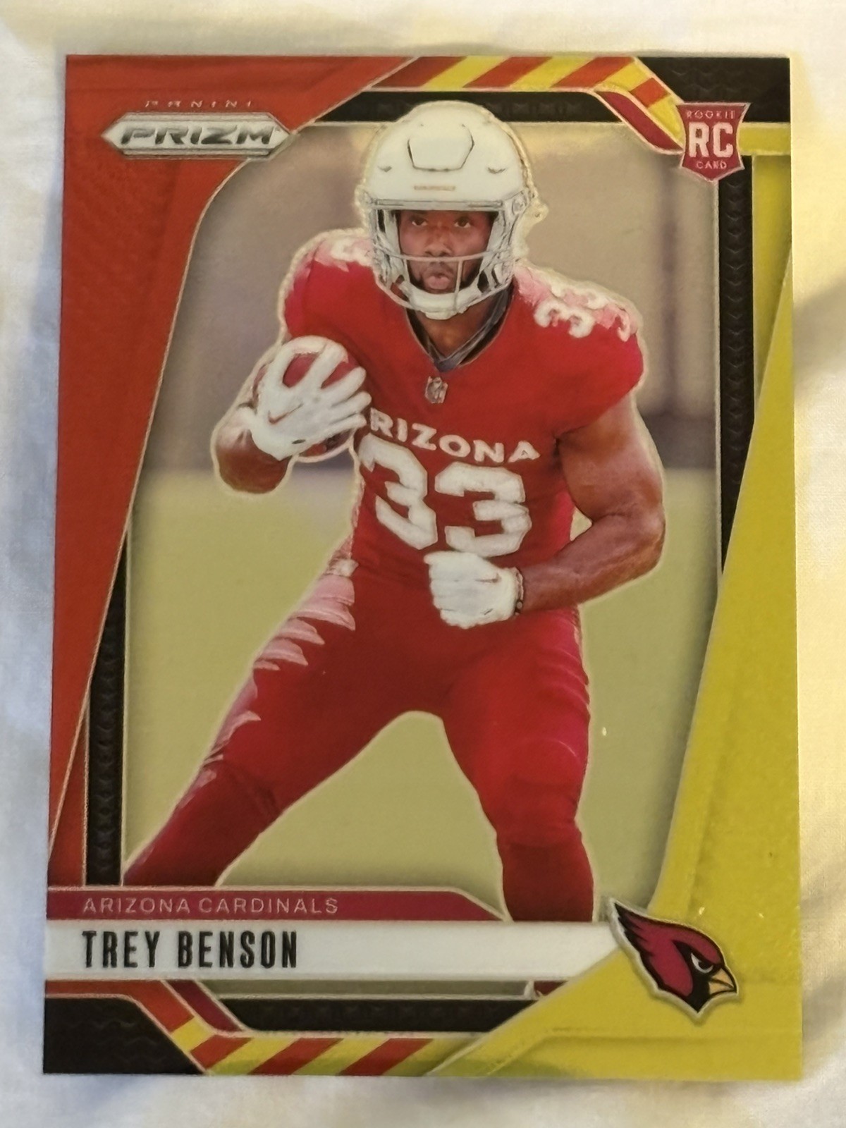 2024 Panini Prizm Trey Benson RC Rookie #392 Red Yellow Color Match SSP 24/44