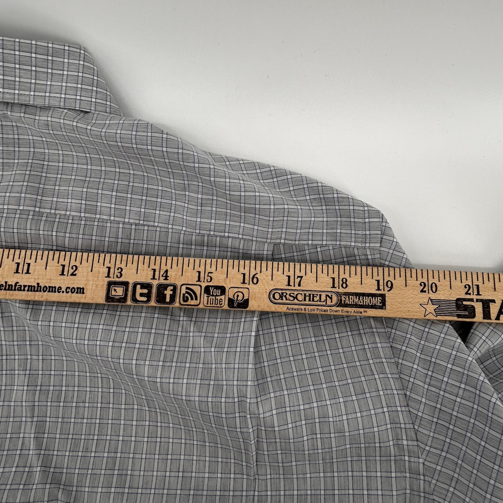 Lacoste Button Down Gray Plaid Button Down Long S… - image 6