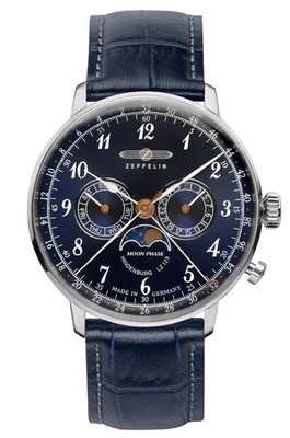 ZEPPELIN Herrenuhr LZ129 Hindenburg Mondphase 7036-3