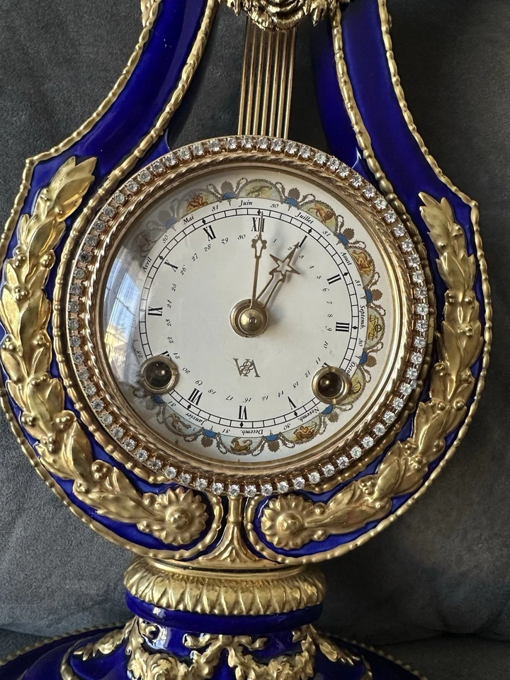 Pendule lyre Marie-Antoinette - Photo 4/4