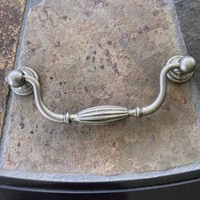 Top Knobs Tuscany Handle Oval Drawer Pull MDC 3215 Vtg Pewter Antique Silver