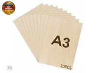 Wisyok 10Pcs Sperrholaplatte 2Mm, A3 Sperrholz, Holz Platten, Holzplatten Zum