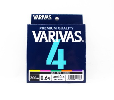 Varivas P.E Line Varivas 4 X4 Multi Color 300m P.E 0.6 Max 10lb (3091)