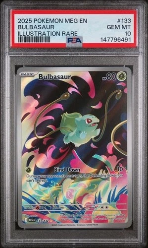 2025 POKEMON MEG EN-MEGA EVOLUTION ILLUSTRATION RARE #133 BULBASAUR PSA 10
