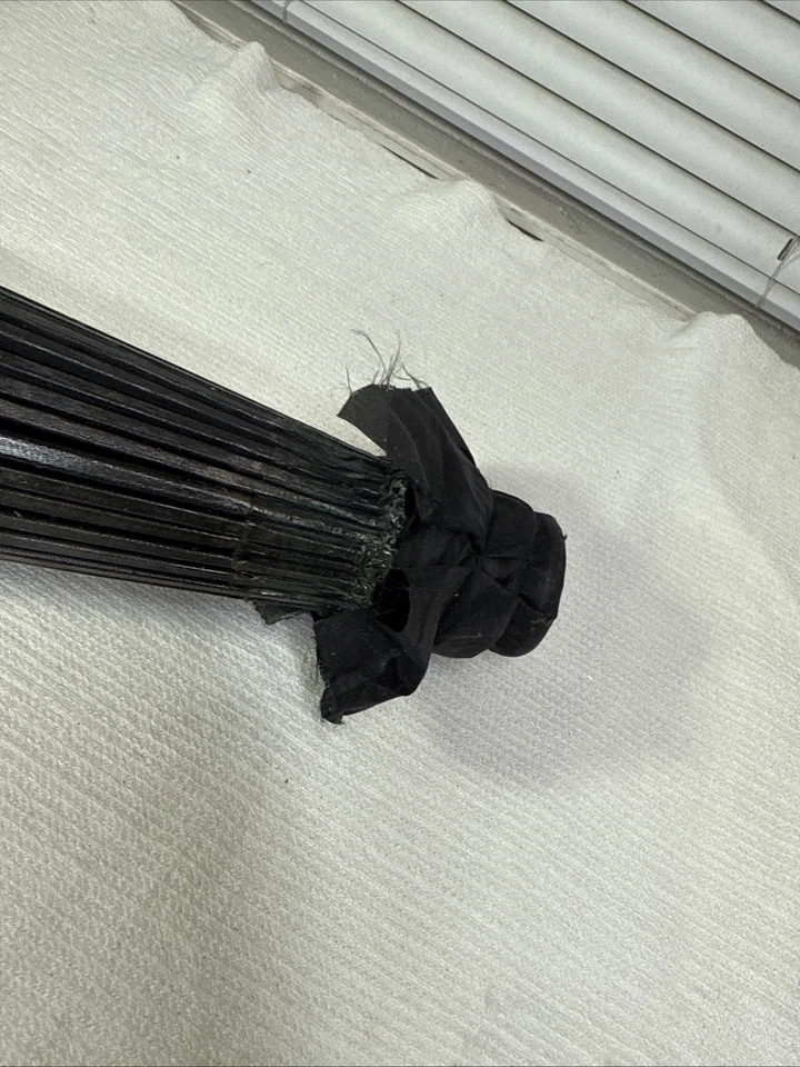 Sombrilla de bambú paraguas vintage papel de arroz asiático mango de bambú mango de madera Foto 3 de 4