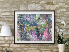Abstract Painting Original Acrylic Floral Wall Art Matted 18x24 Jimarieart