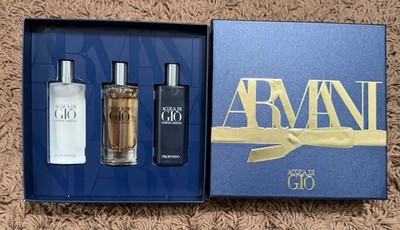 Giorgio Armani Acqua Di Gio EDT 3x15ml Travel Spray Set 1.5oz Gift Set For Men