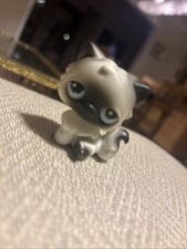 Littlest Pet Shop LPS 60 Persian Cat White And Black With Blue Dot Eyes a6