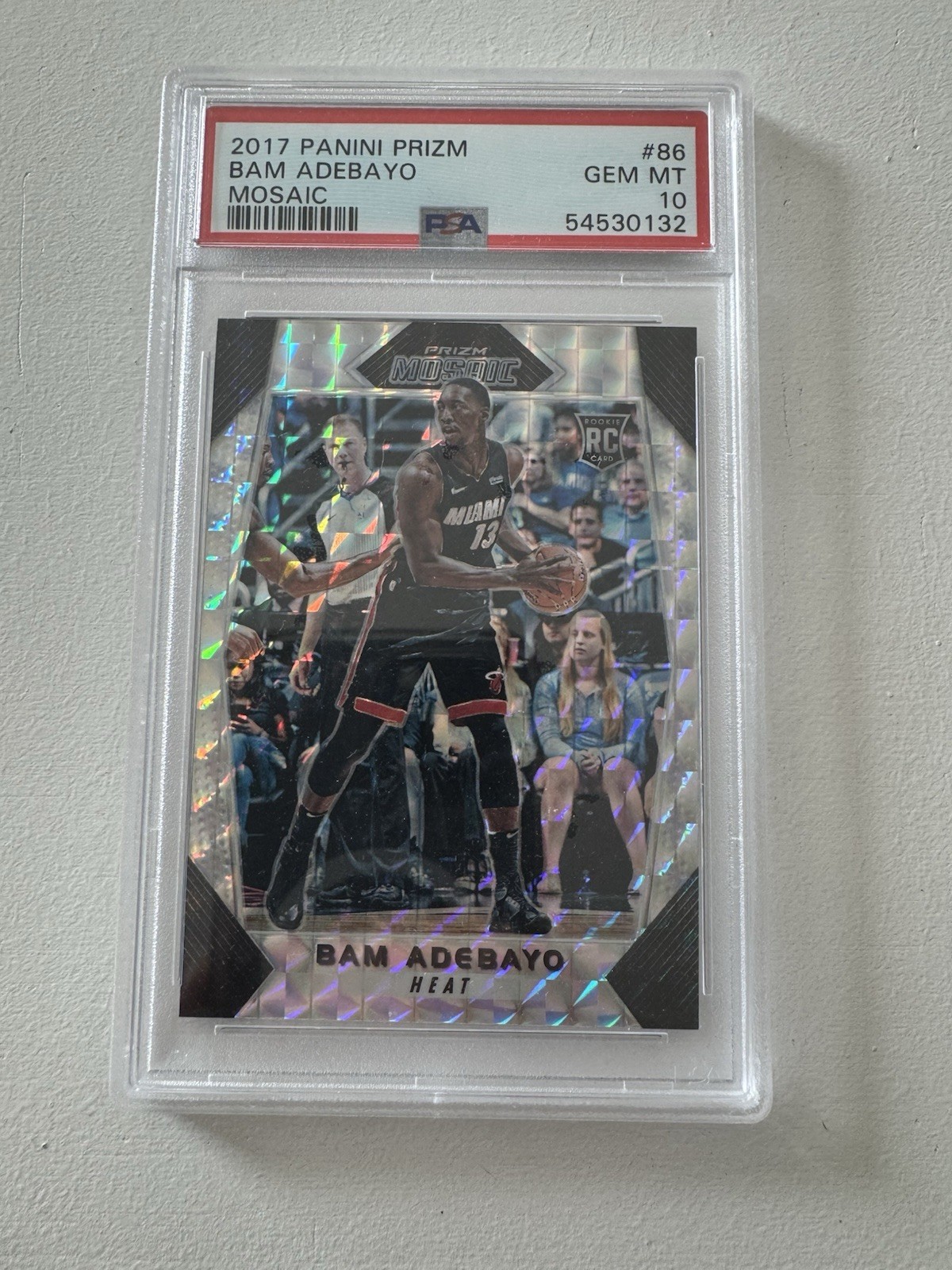 2017-18 Prizm Mosaic Bam Adebayo PSA 10 (RC)