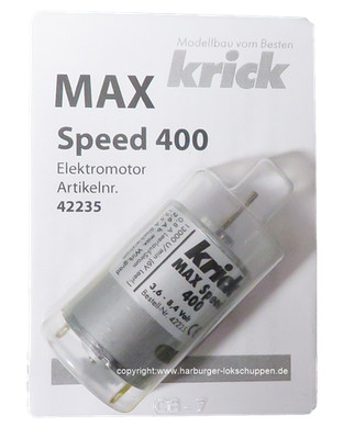 Krick 42235, MAX Speed 400 Elektromotor 3,6 - 8,4 Volt, 13000 U/min
