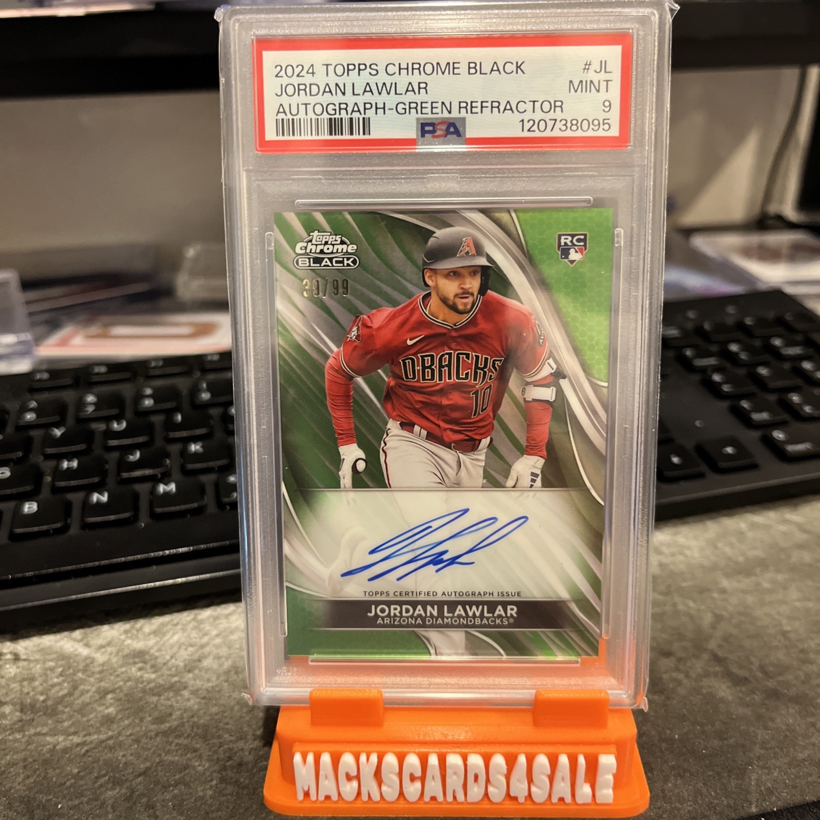 2024 Topps Chrome Black - Autographs Jordan Lawlar /99 PSA 9