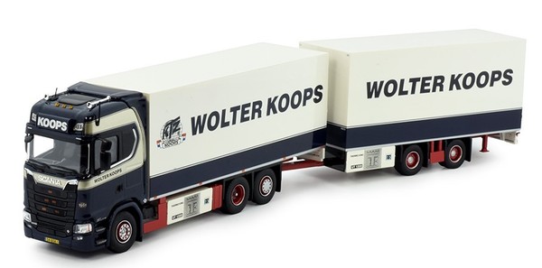 Tekno - Scania S Highline 6X2 TräGerfahrzeug + AnhäNger 2 Achsen - 1/50 - Tek...-image
