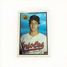 1989 Bowman Steve Finley #15 Rookie Baltimore Orioles MLB Baseball Card. rookie card picture