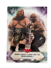 Excellent: 2021 topps WWE Bobby Lashley & MVP Def. The Viking Raiders Card