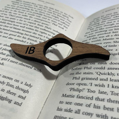 Personalised Book Gift - Custom Initials Thumb Page Holder - Book Spreader