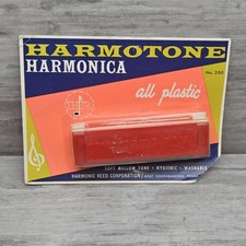 Vintage Plastic Toy Harmonica Reed Corp 1960s Original Packaging