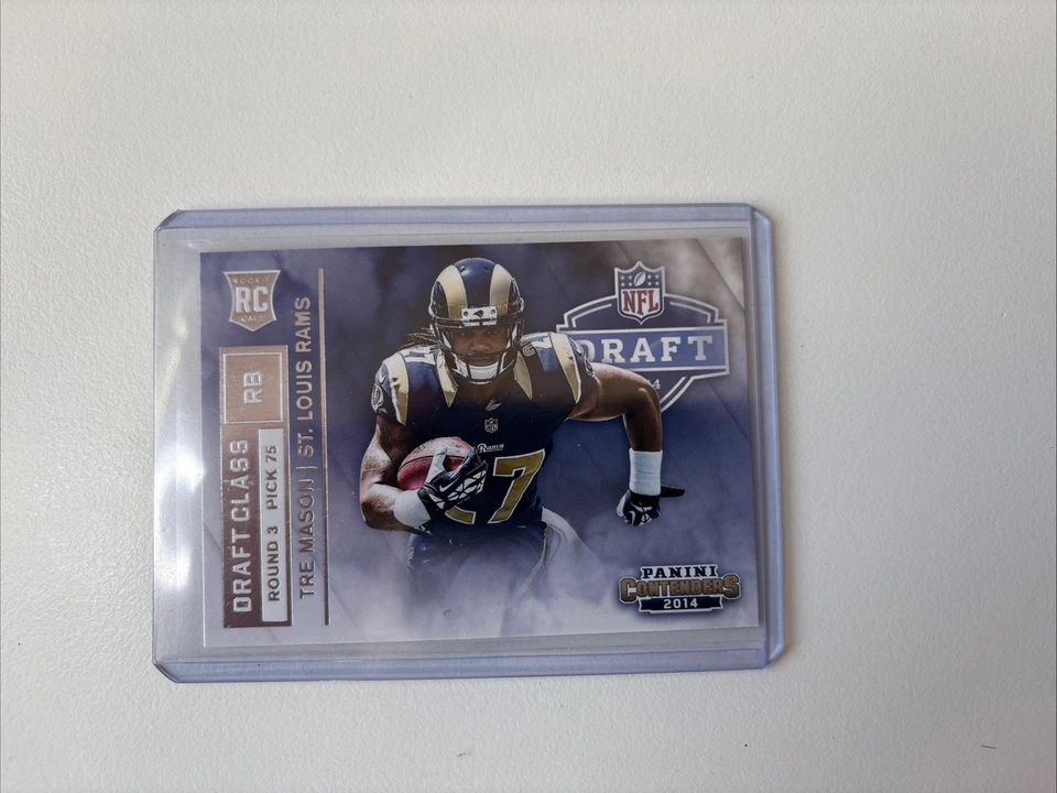 2014 Panini Contenders Draft Class Tre Mason #RDA-8 St Louis Rams RC - Image 2 of 3