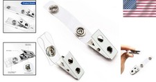 Clear PVC Badge Clips 400-Pack &ndash; Durable Metal Fasteners for Easy ID Display