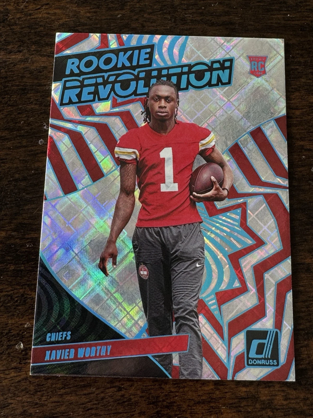 2024 Panini Donruss Xavier Worthy RC Rookie Revolution Cosmic /100 Chiefs