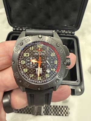 MTM FOUNDER SPECIAL OPS PATRIOT FOX NATION 44mm SS/ TITANIUM QUARTZ WATCH.