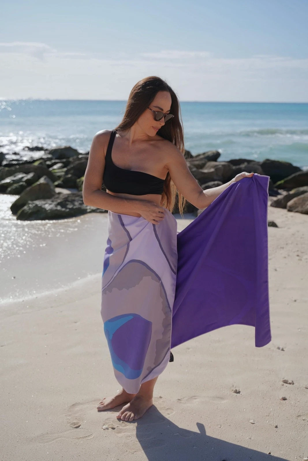 Microfiber Beach Towel Quick Dry Sand Free Lightweight Compact Large Size Per...