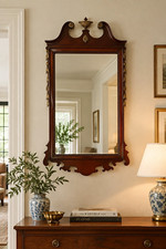 The Halle Bros. Co. Mahogany Wood American Chippendale Style Mirror