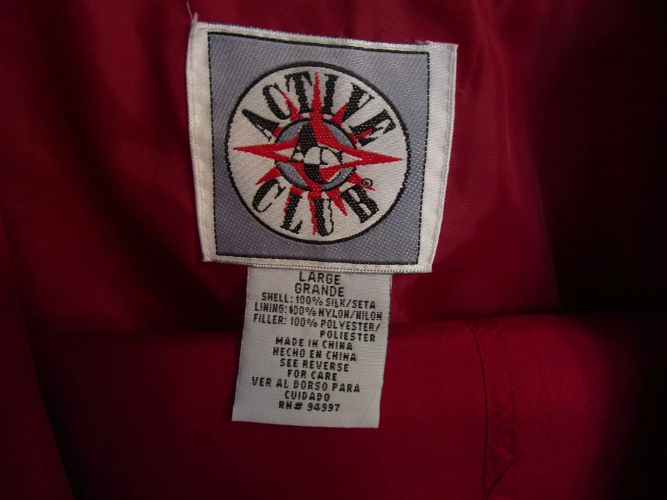 Clothing:  Active Club 80's 2pc Women's Dressy Track Suit Set Large - Silk + - Image 2 of 4