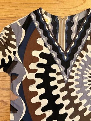 Vintage 1960's Emilio Pucci Silk Jersey Top with Bracelet-Length