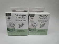 2 Pack Yankee Candle Serene Air Refill Restorative Hinoki & Juniper Freshener