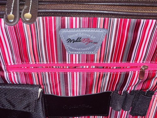 MOBILE EDGE Scanfast MESSENGER Computer case Briefcase Bag Pink Suede / Brown - Bild 10 von 10