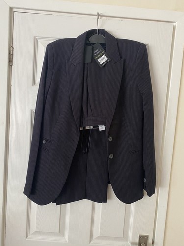Womens Next Tailoring Striped Navy 2pcs 