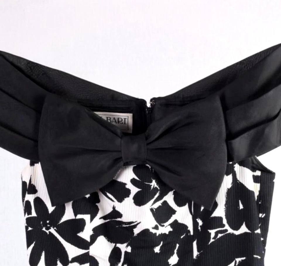 Vestido vintage AJ Bari con hombros descubiertos vestido movible talla 4-6 Foto 2 de 4